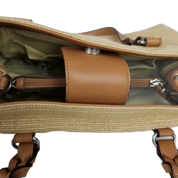 Fossil VINTAGE Woven Straw Satchel Bag - Picture 3 of 10